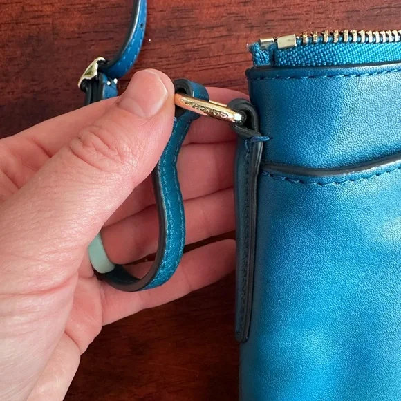 Teal Coach East West Maddison Crossbody Bag EUC - Picture 3 of 10